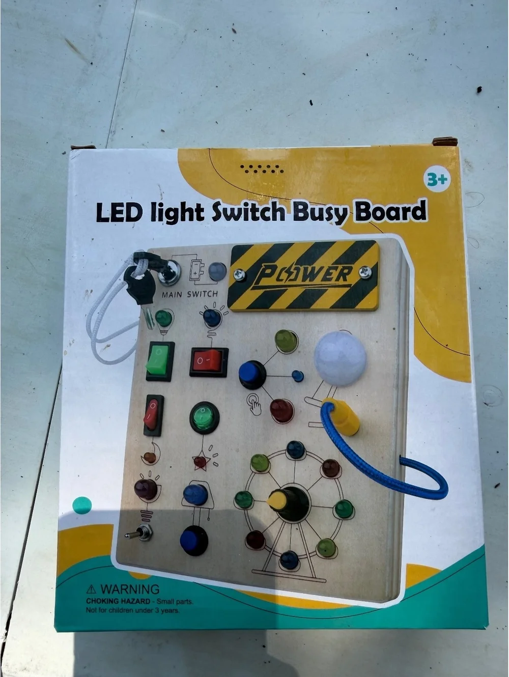 LED Light Switch Busy Board for Kids 3+ - Interactive Fun &